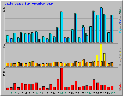 Daily usage for November 2024