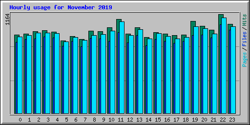 Hourly usage for November 2019