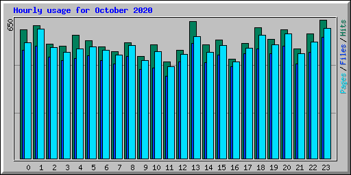 Hourly usage for October 2020