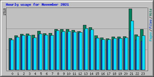 Hourly usage for November 2021