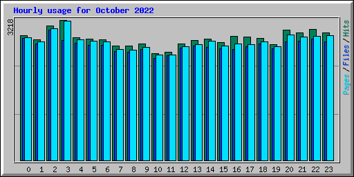 Hourly usage for October 2022