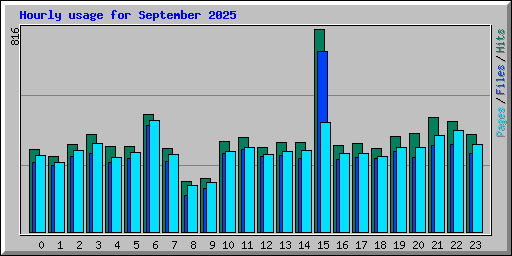 Hourly usage for September 2025