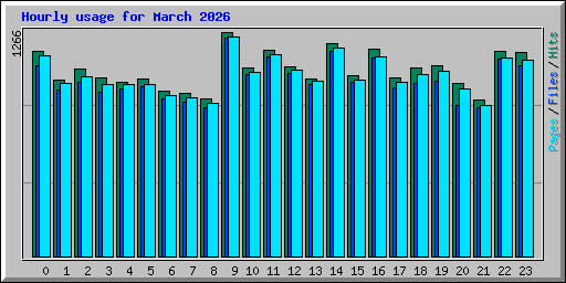 Hourly usage for March 2026