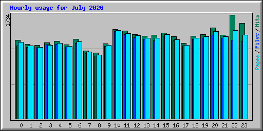 Hourly usage for July 2026